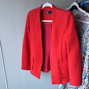 Zara Women's Bold Red Blazer